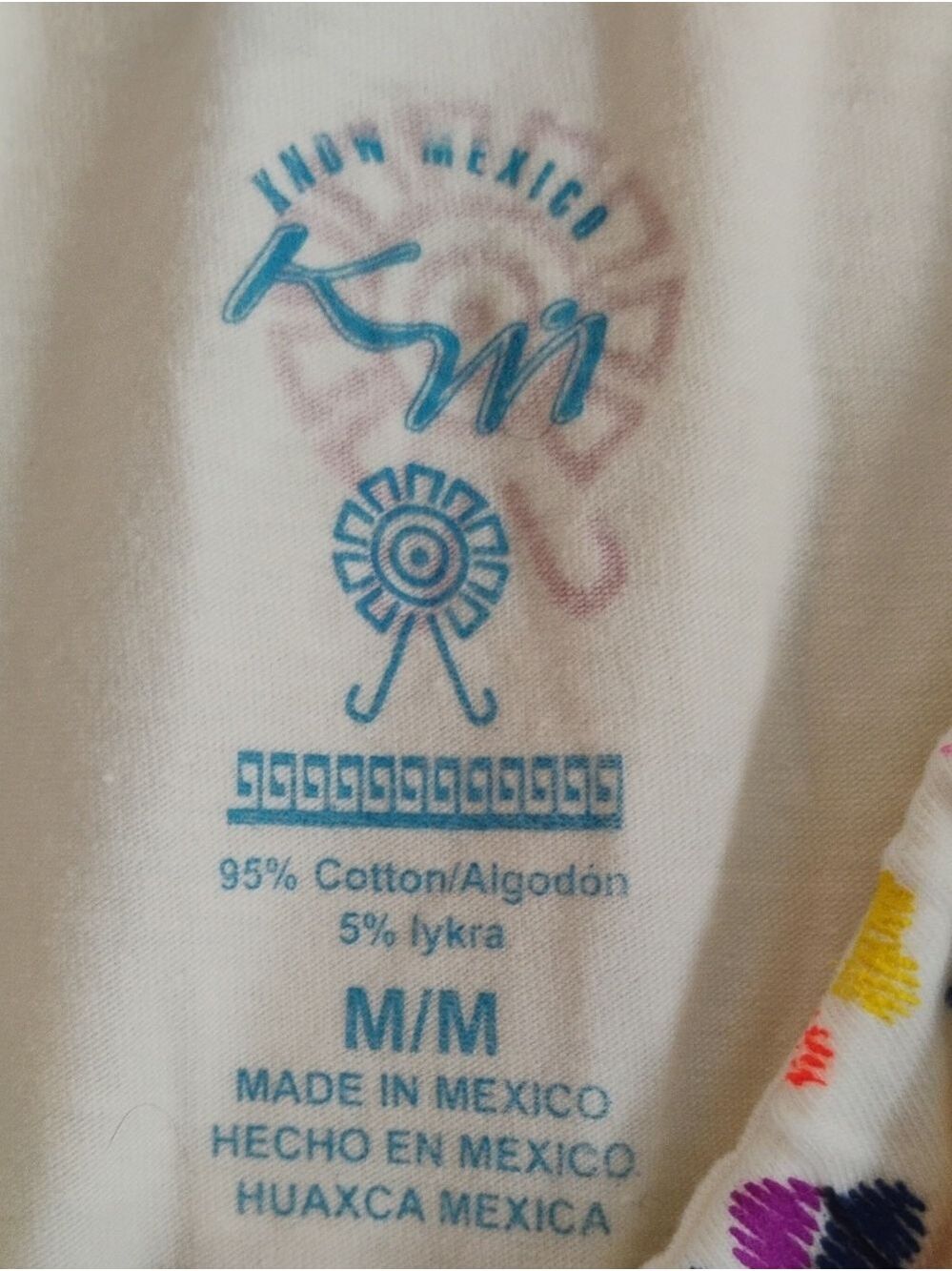 Boho Hand Painted Peasant Top - Made In Mexico - Picture 4 of 4